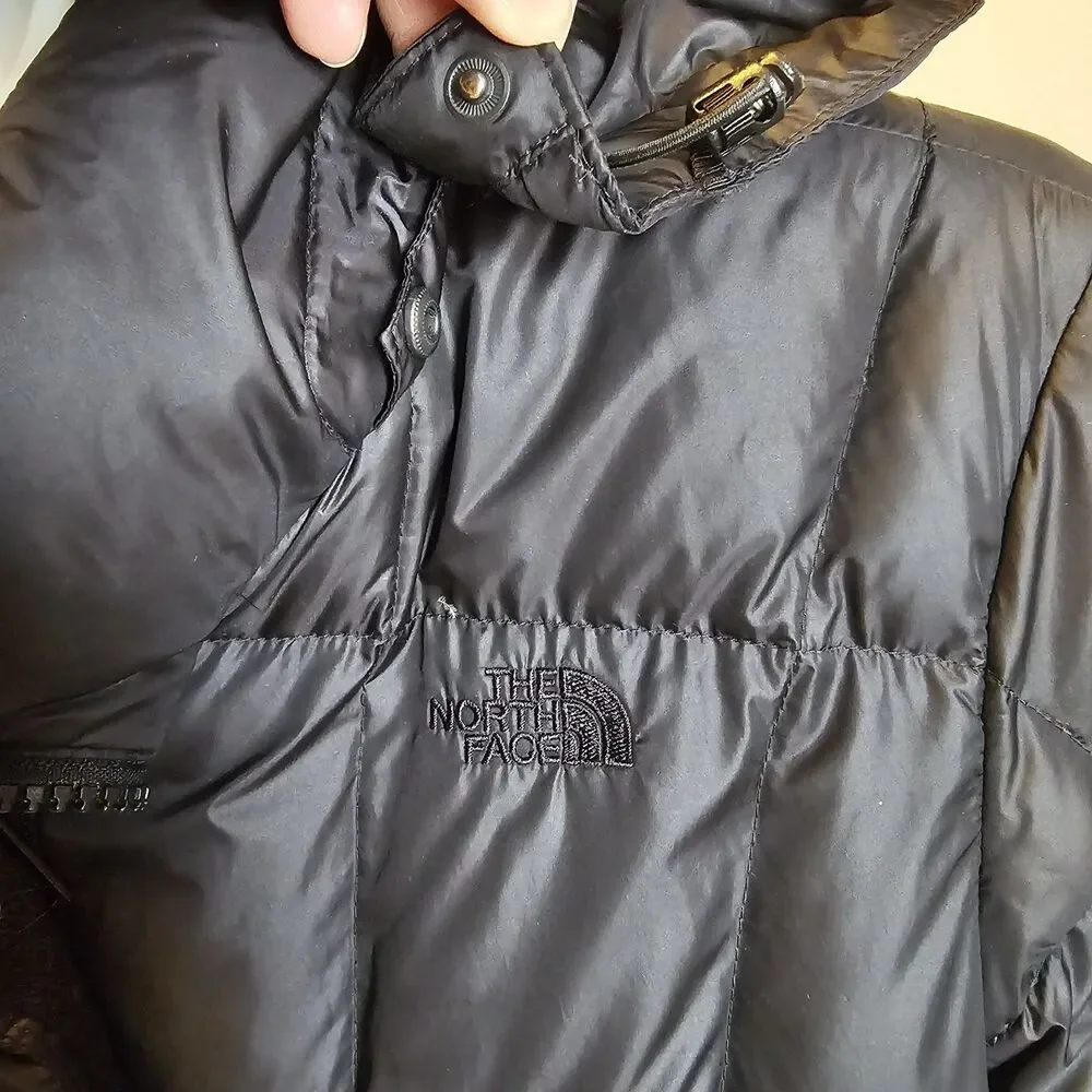 The North Face Metropolis 550 Down Puffer Jacket Parka Coat Womens L Long Black - Picture 4 of 10